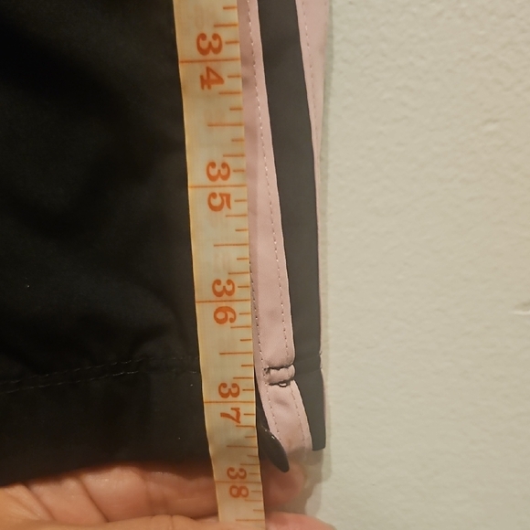 adidas Black Track Pants with Pink Stripes - Picture 2 of 4